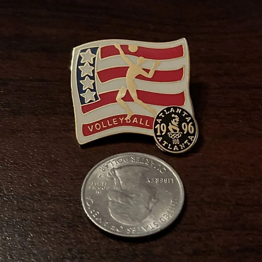 1996‎ Atlanta Olympics Team USA Volleyball Event Lapel Hat Pin